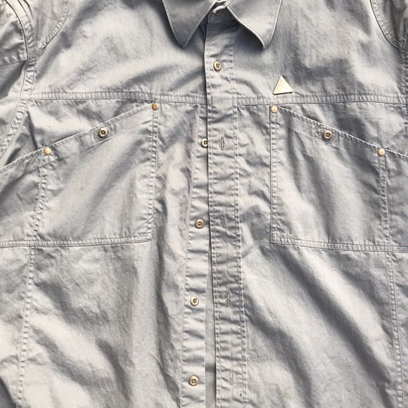 Rocawear Button Up Hip Hop Shirt Cotton Long Sleeve Mens Sz 3XL XXXL Gray - Picture 4 of 7